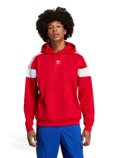 Pulover adidas Originals Adicolor Classics Cut Line Hoodie Rdeča | IB9945