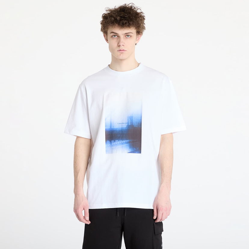 Majica CALVIN KLEIN Calvin Klein Jeans Hazy City T-Shirt Bela | J30J327477 YAF