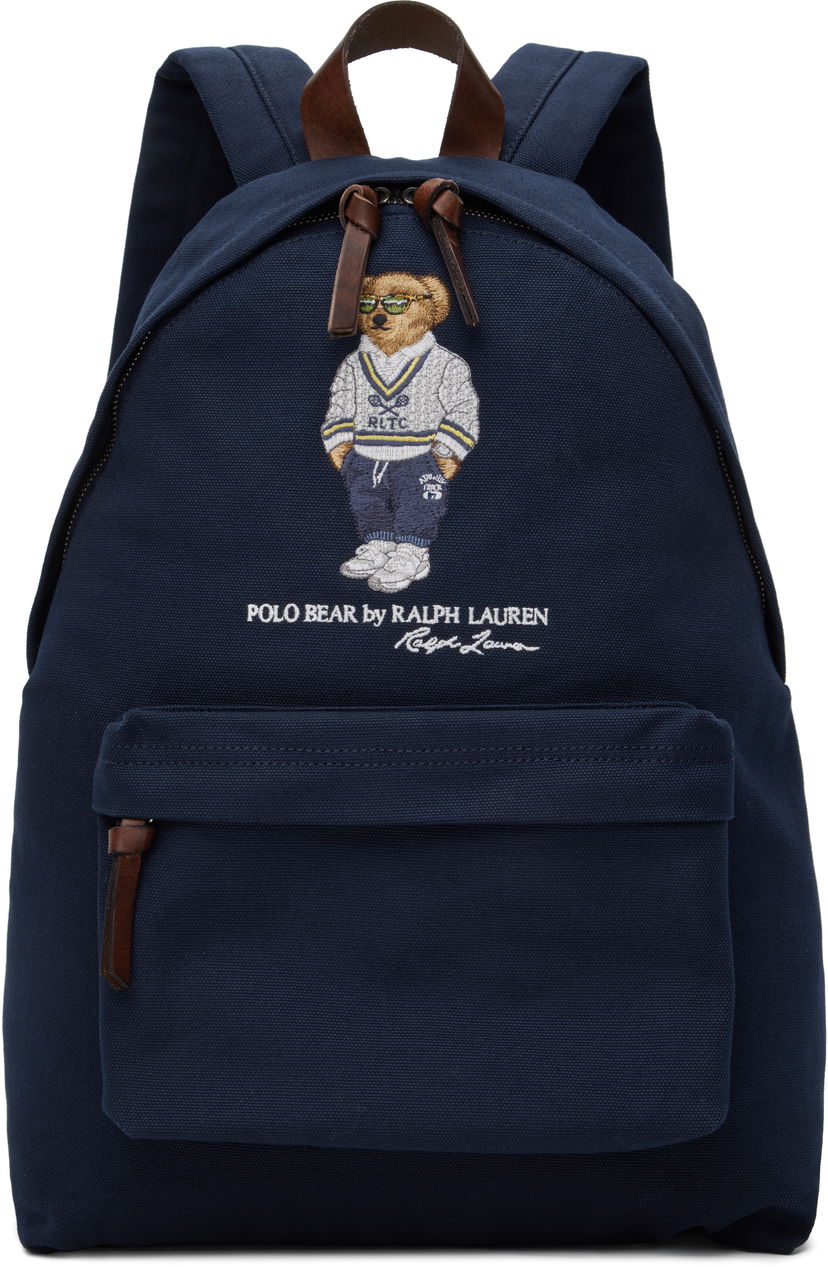Nahrbtnik Polo by Ralph Lauren Polo Bear Canvas Backpack by Ralph Lauren Mornarica | 405962432001
