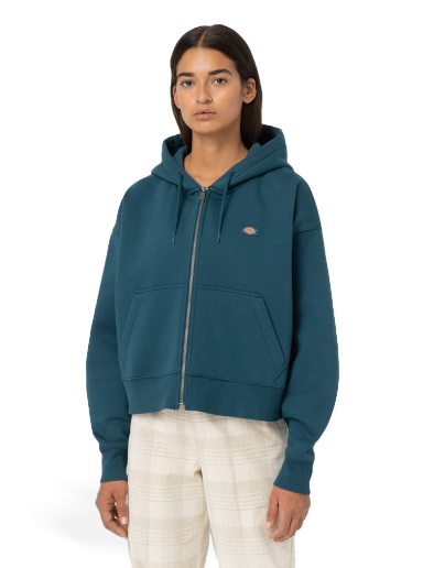 Pulover Dickies Oakport Zip Hoodie Zelena | 0A4Y1Z