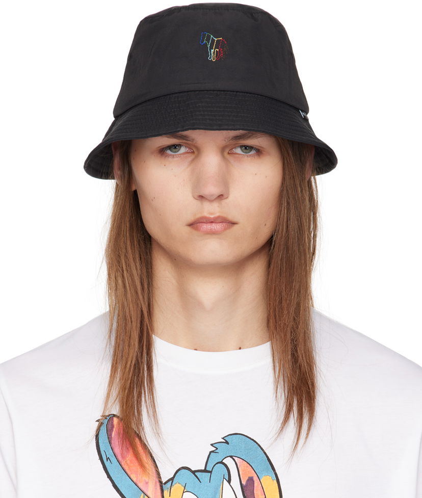 Kapa Paul Smith PS Paul Smith Zebra Logo Bucket Hat Črna | M2A-921DT-N097-79