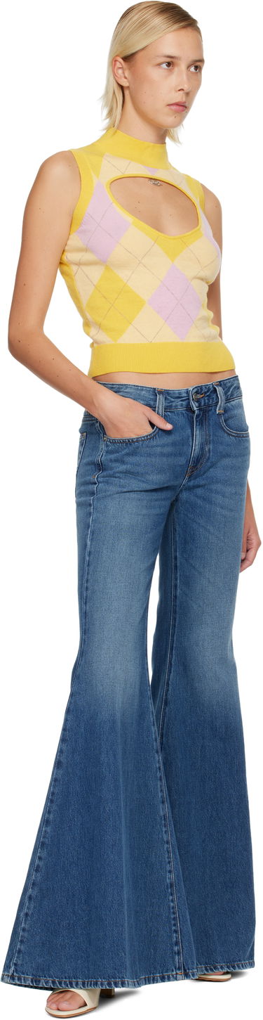 Telovnik Diesel Argyle Pattern Cut-Out Sleeveless Mock Neck Top Večbarvna | A19500 0JLBB, 3