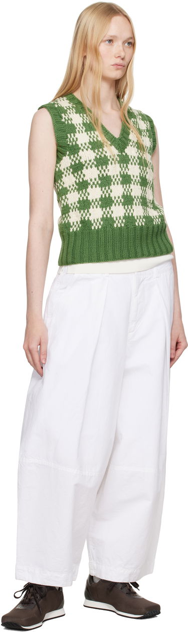 Hlače YMC YMC Deadbeat Wide-Leg Trousers Bela | Q4YAA, 3