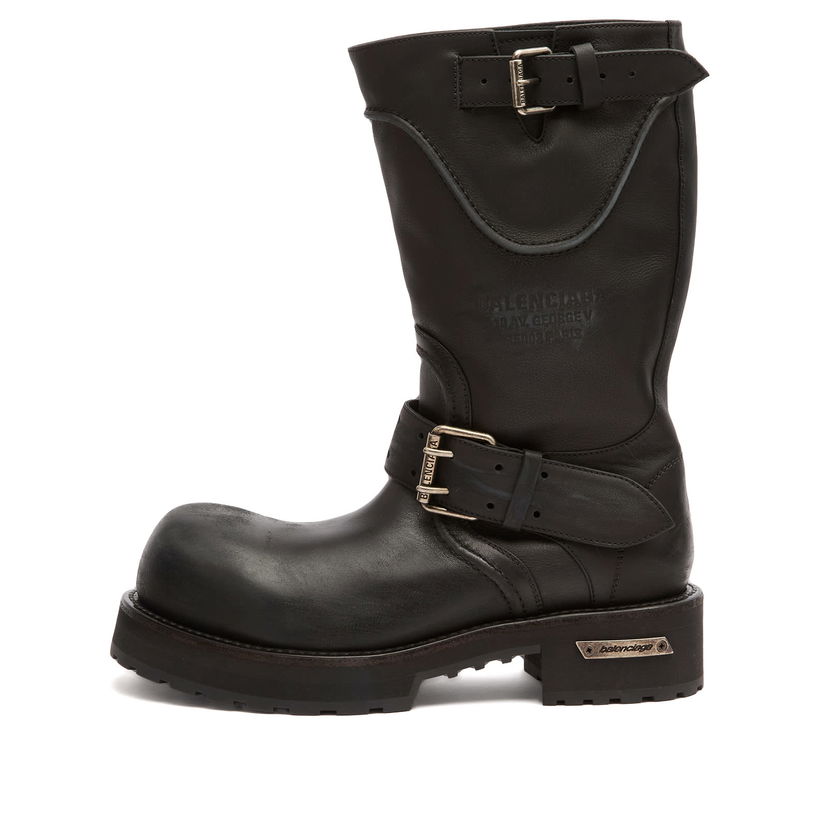 Superge in čevlji Balenciaga Balenciaga Venom Leather Boots Size EU 40 Črna | 833581-WBEQ1-1000