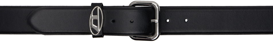 Pasovi Diesel B-1dr Oval D Loop Leather Belt Črna | X10127-P6364-T8013, 0
