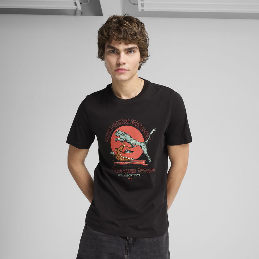 Majica Puma Puma GRAPHICS Bonsai T-Shirt Črna | 629634_01