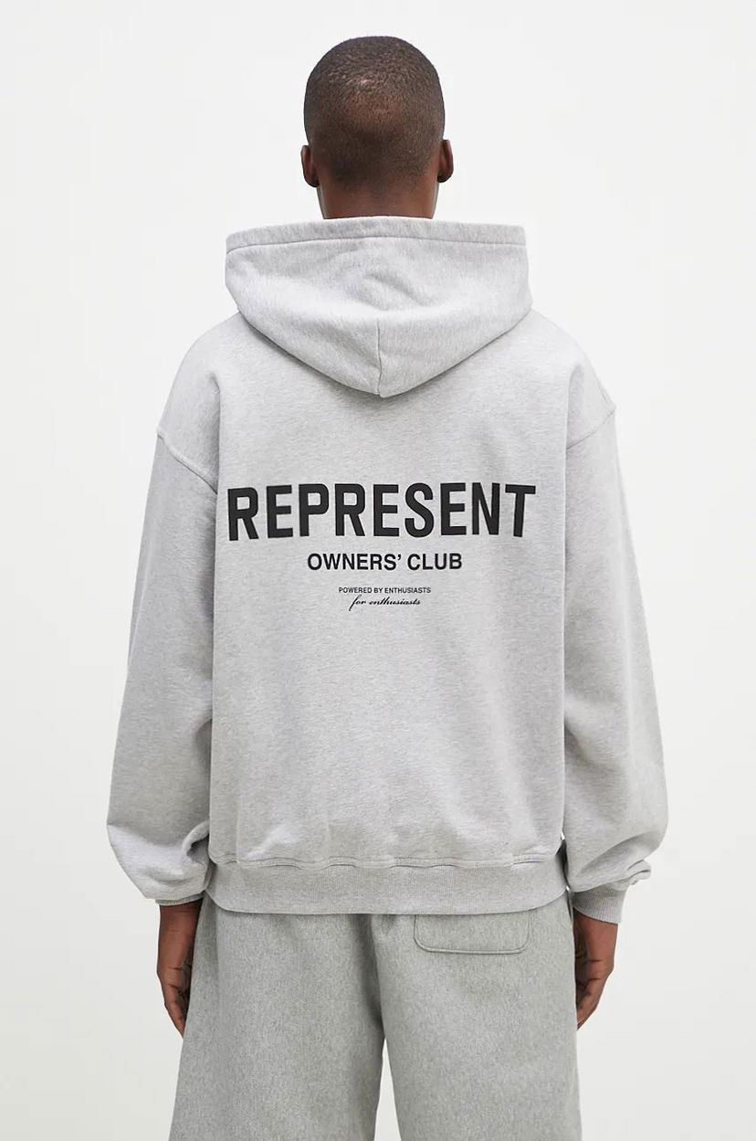 Pulover Represent Clo Owners Club Zip Hoodie Grey Siva | OCM41122.158