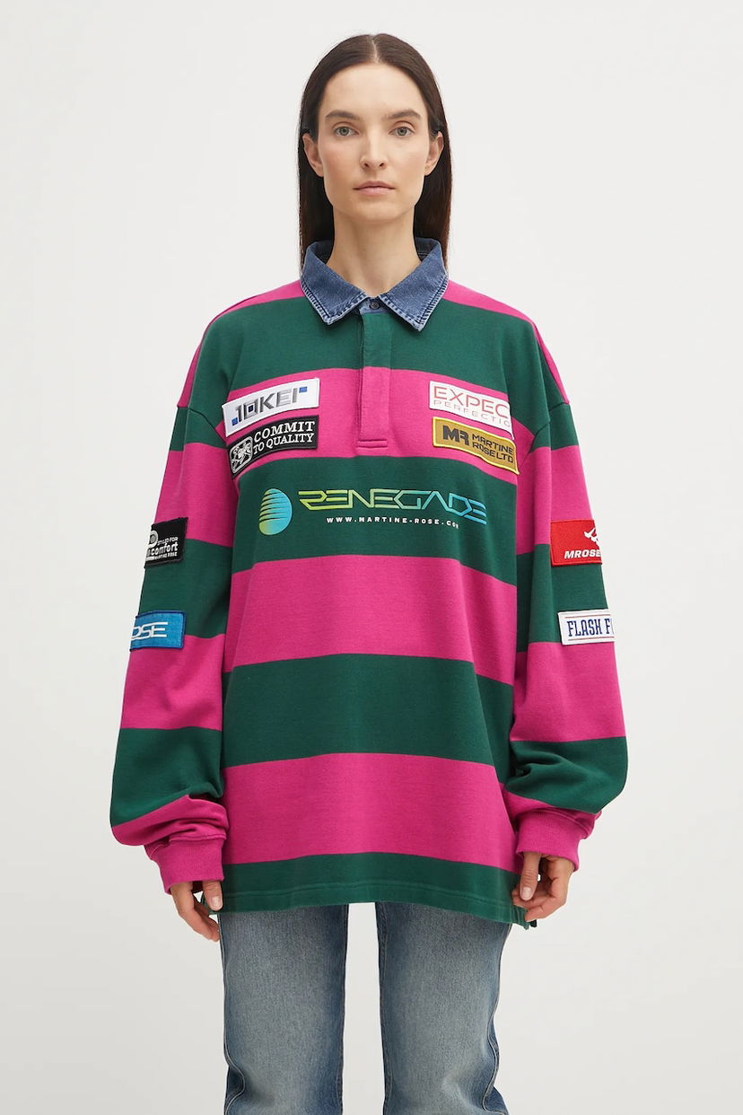 Polo majica Martine Rose Martine Rose Rugby Polo Shirt Roza | 672JE07605