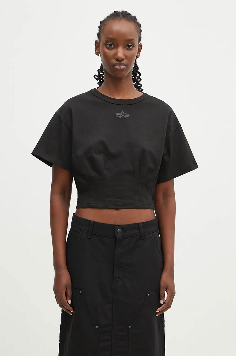 Majica Alpha Industries Waisted T-Shirt Črna | 148070