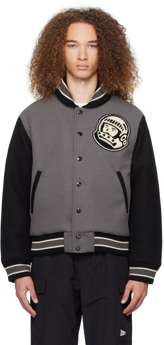 Bomber jakna BILLIONAIRE BOYS CLUB Astro Varsity Bomber Jacket Siva | B23402