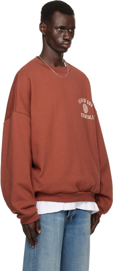 Pleteni pulover Fear of God Fear of God ESSENTIALS Fleece Crewneck Sweatshirt Rjava | 192HO246266F, 1