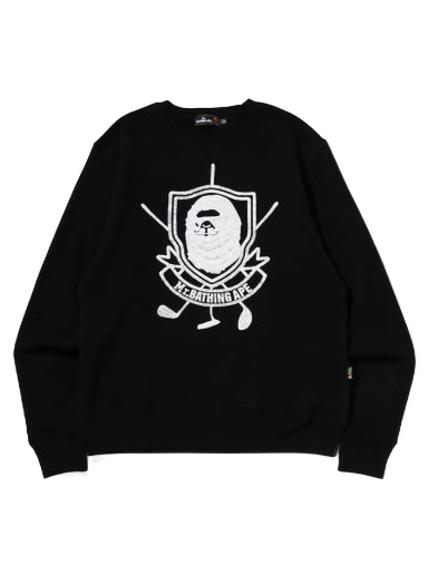 Pleteni pulover BAPE Mr. Bathing Ape Golf Crewneck Črna | 7I80-113-001