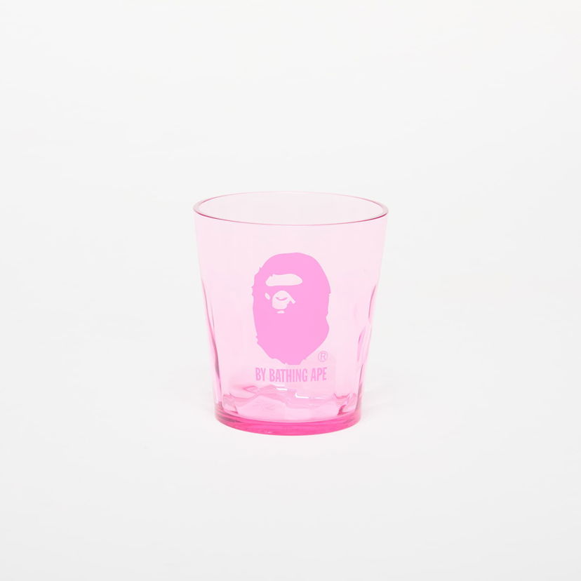 Steklenica za pitje BAPE Bathing Ape X Plakira Ape Head Glass Roza | 001KAL301916MPNK