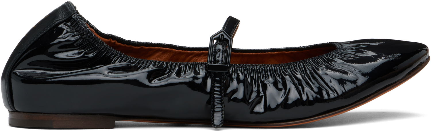 Oblačila LANVIN Lanvin Mary Jane Glossy Leather Ballerinas Črna | FW-BAMB05-GLOS-H24, 0