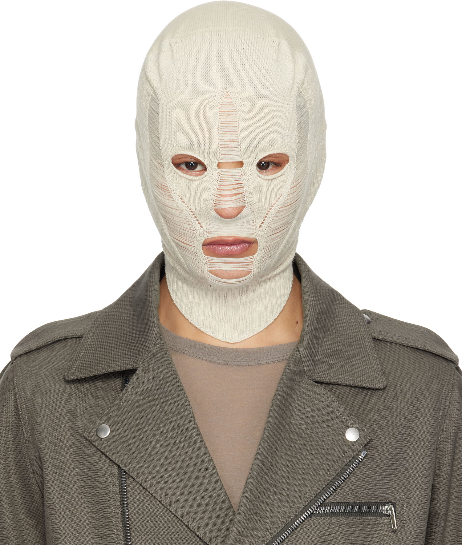 Oblačila Rick Owens Rick Owens Hollywood Skull Balaclava Bež | RR01E5477 KGRIDM, 0