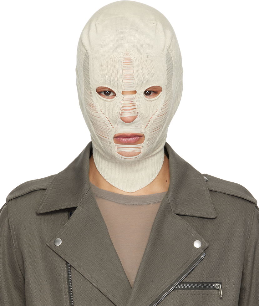 Oblačila Rick Owens Rick Owens Hollywood Skull Balaclava Bež | RR01E5477 KGRIDM
