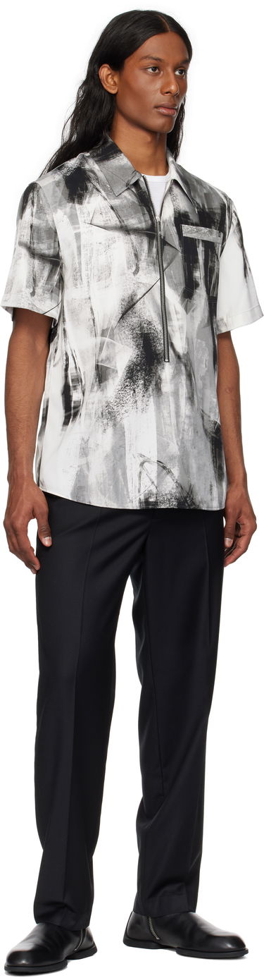 Srajce Helmut Lang Helmut Lang Zip Scribble Shirt Bela | P02HM507, 3