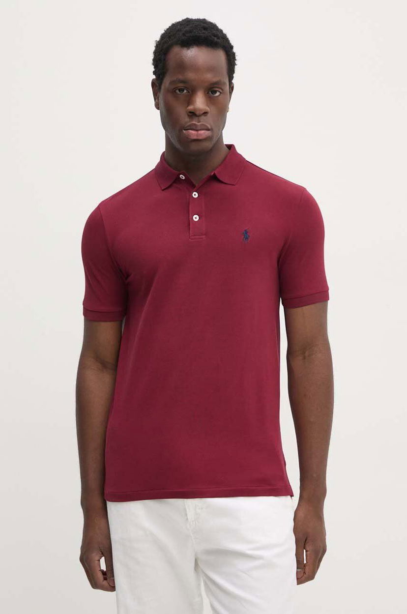 Polo majica Polo by Ralph Lauren Burgundy Polo Shirt Rdeča | 710941439