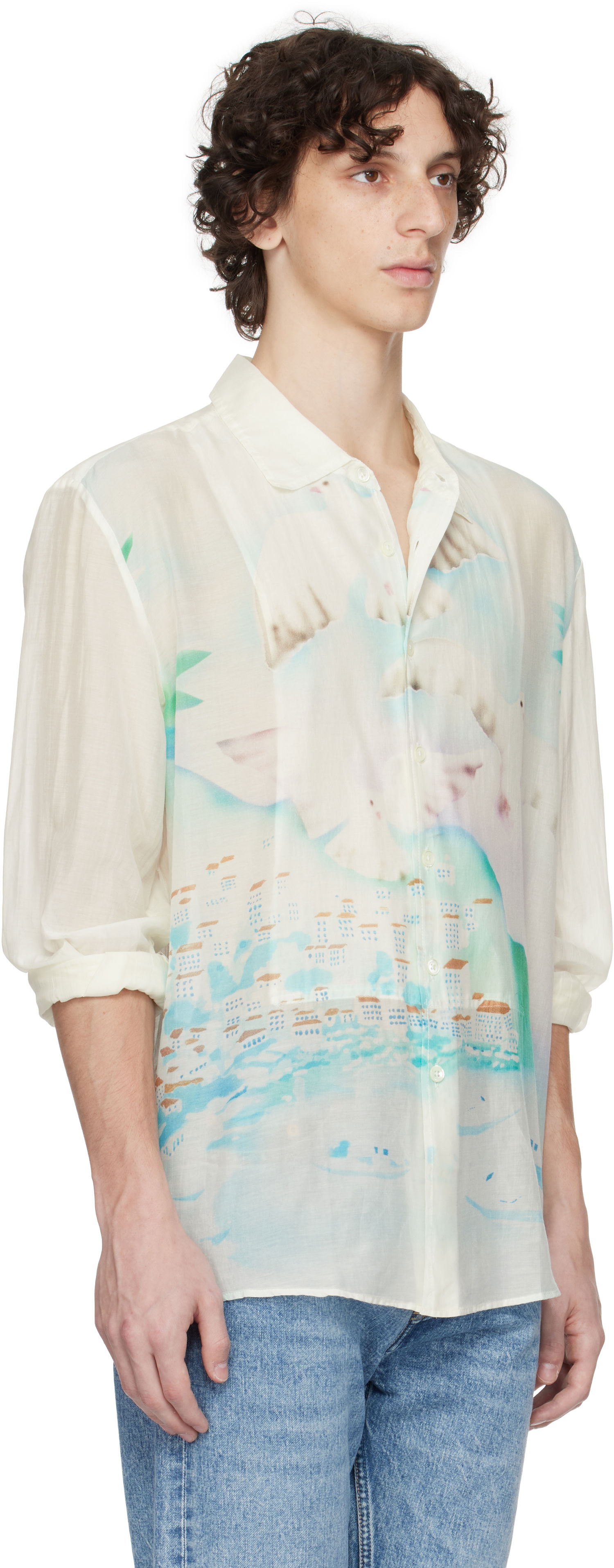 Srajce OUR LEGACY Our Legacy Adorn Print Shirt Bela | M2252AS, 1