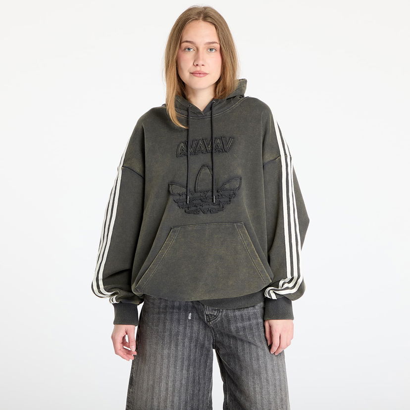 Pulover adidas Originals adidas x Avavav Shoulderless Hoodie Siva | JP4849
