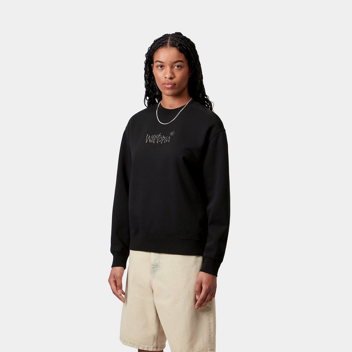 Pulover Carhartt WIP W' Wiptopia Script Sweatshirt Črna | I035515_26, 0