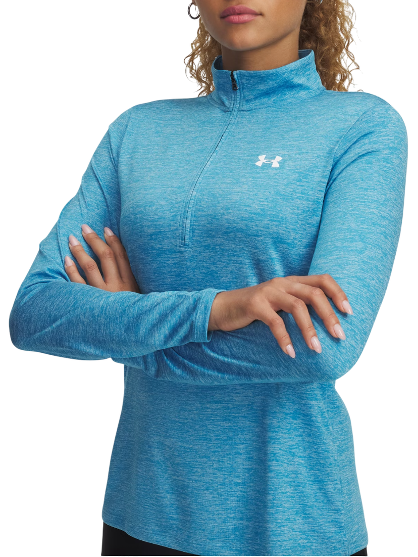 Pulover Under Armour Under Armour Tech 1/2 Zip Sweatshirt Modra | 1384225-452