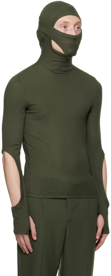 Pleteni pulover Dion Lee Dion Lee Interlock Mask Turtleneck Top Zelena | C3078F22, 1