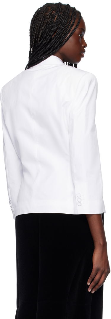 Jakna Marni Marni Poplin Single-Breasted Blazer Bela | GIMA0287SU TCY65, 2