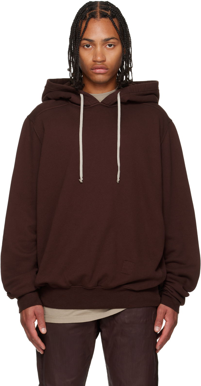 Pulover Rick Owens DRKSHDW Concordians Jumbo Hoodie Rjava | DU02E7274 RN