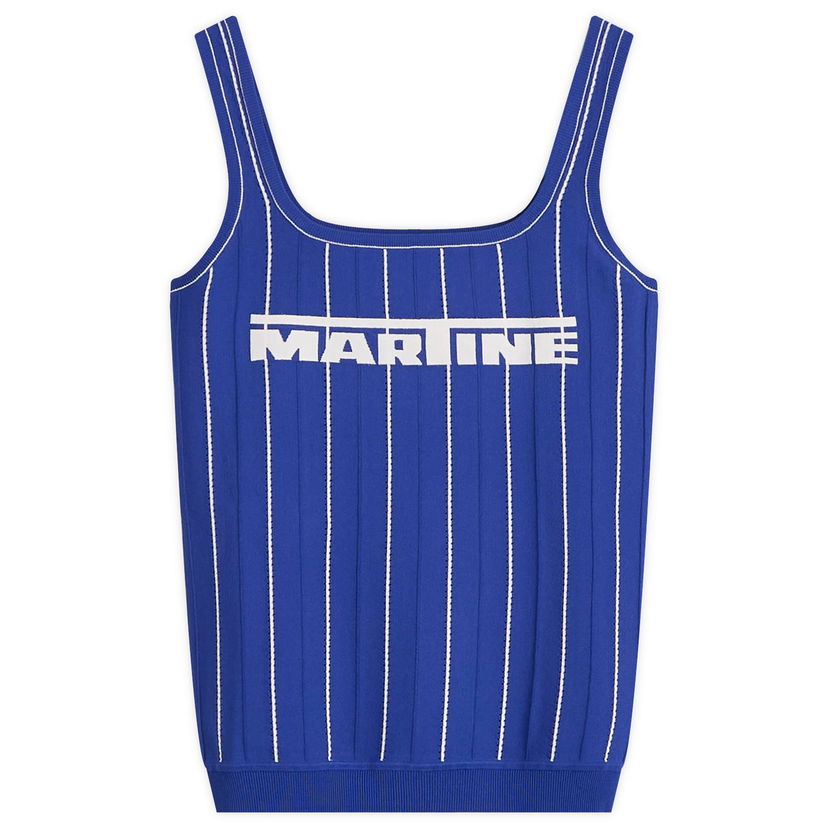 Majica brez rokavov Martine Rose Martine Rose Logo Moto Vest, Size Large Modra | 957YA12500-BLU