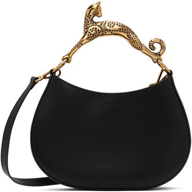 Torba za čez ramo LANVIN PM Cat Handle Bag Črna | LW-BGSHC1-NAPA-A21, 0