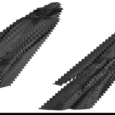 Dežni plašč Rains Curve Long Hooded Rain Jacket, Size L Črna | 18130-84, 1