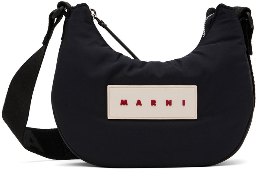 Torba za čez ramo Marni Polka-Dot Puff Small Bag Črna | SBMP0147U2 P6460, 0