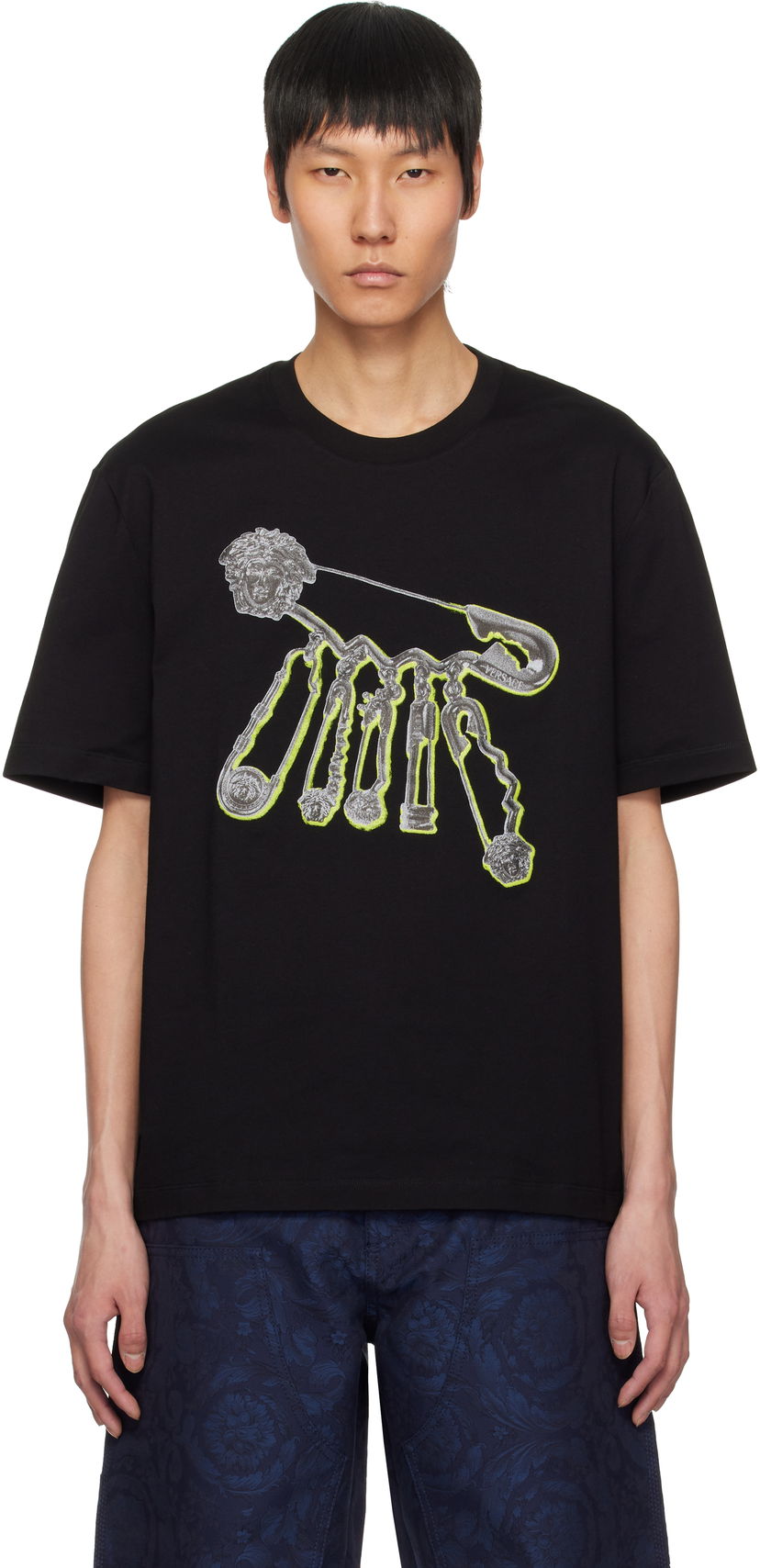 Majica Versace Versace 'Versace Pop Pin' T-Shirt Črna | 1013302_1A13423