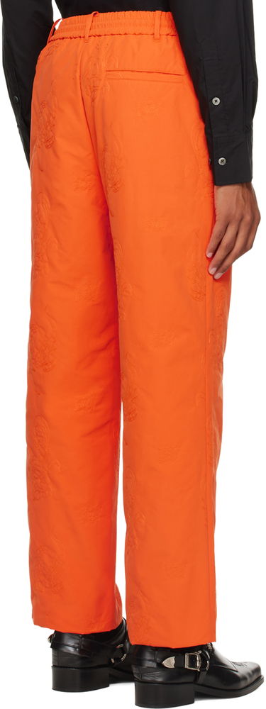 Hlače Feng Chen Wang Feng Chen Wang Phoenix Embroidered Trousers Oranžna | FMF14TR27, 2