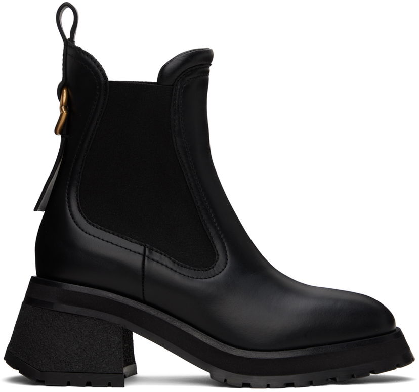 Oblačila Moncler Black Gigi Leather Boots Črna | J109B4F00030M3777