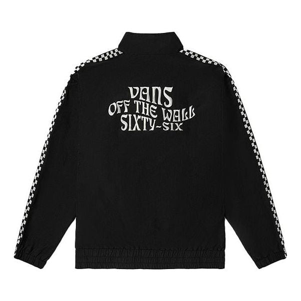 Vetrovka Vans Grid Printing Zipper Jacket Črna | VN0A5HA5BLK, 0