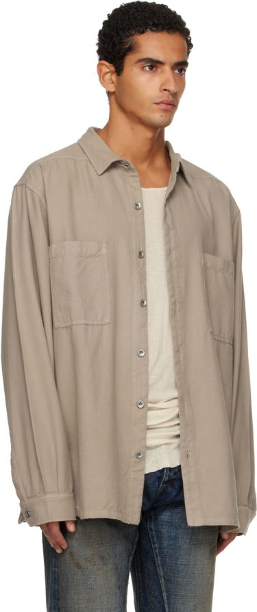 Srajce Rick Owens DRKSHDW Concordians Jumbo Button-Up Shirt Bež | DU02E7299 CFL, 1