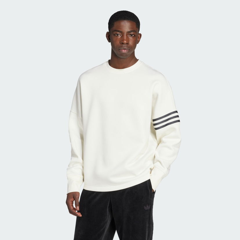 Pulover adidas Performance Neuclassics Oversized Crew Sweatshirt Bela | JW7919