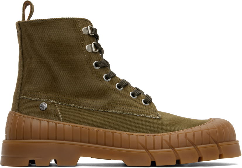 Oblačila KENZO Kenzo Paris 'KENZO-Gobi' Lace-Up Boots Zelena | FF55BT720F52