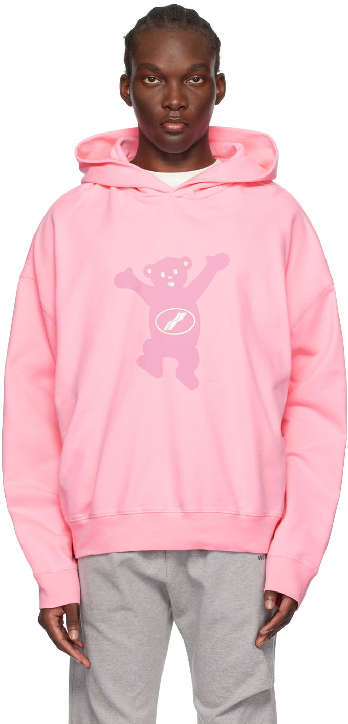 Pulover We11done Teddy Graphic Print Hoodie Roza | WD-TH3-22-727-U-PK, 0