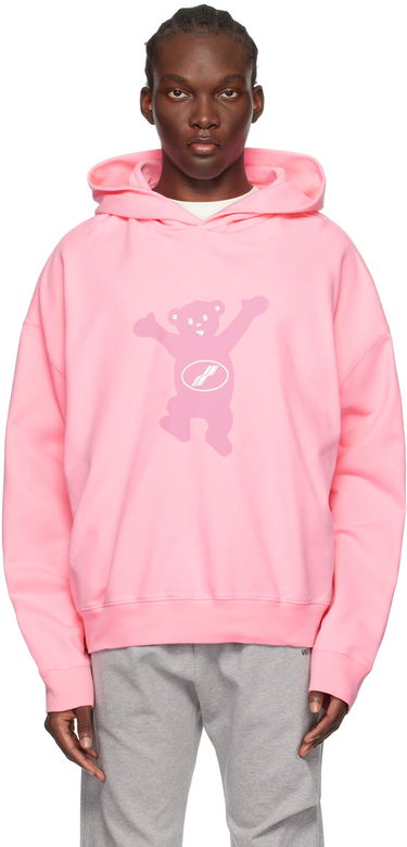 Pulover We11done Teddy Graphic Print Hoodie Roza | WD-TH3-22-727-U-PK, 0