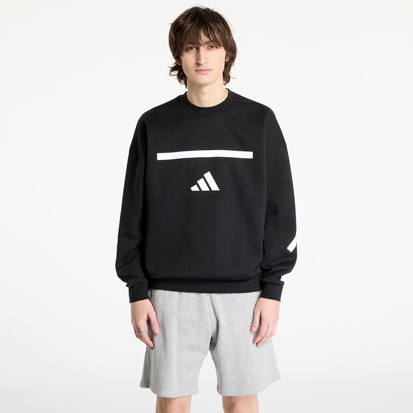 Pulover adidas Performance Black/ White Z.N.E. Sweatshirt Črna | JD5982