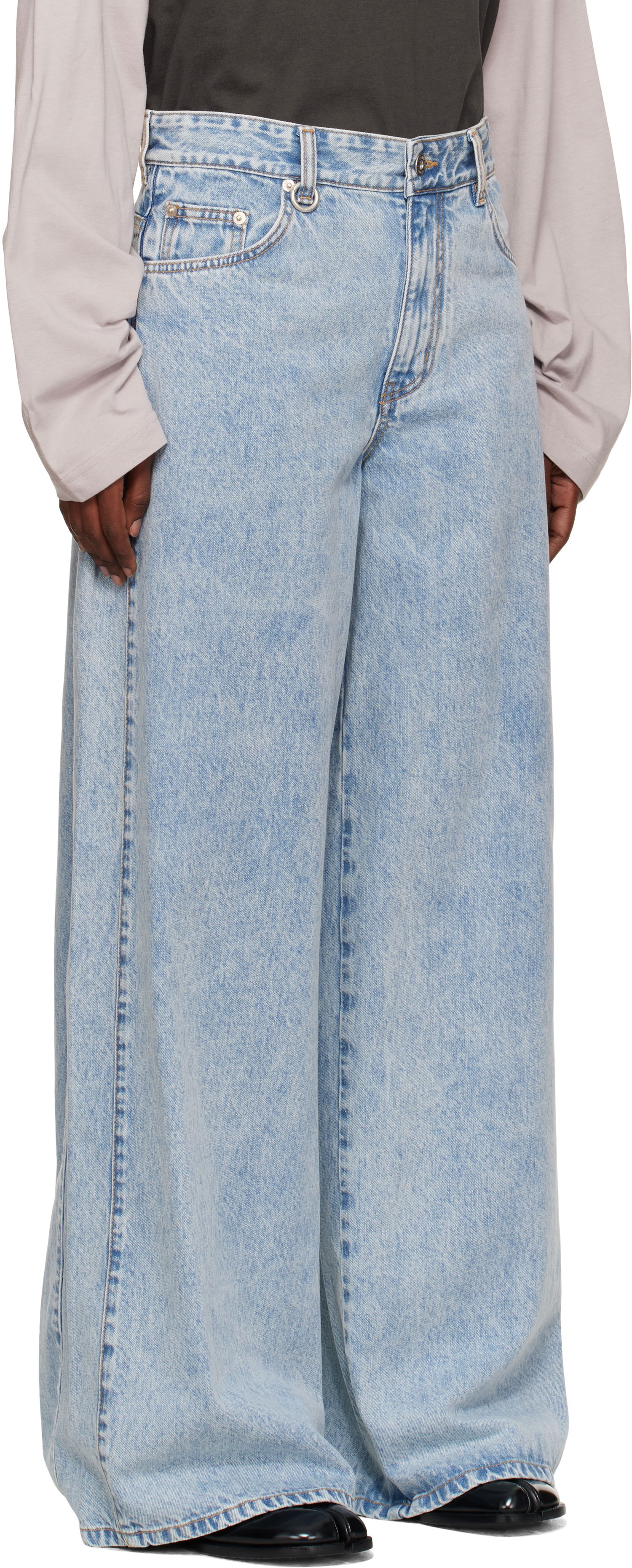 Kavbojke We11done We11done Oversized Low-Rise Jeans Modra | WD-DP2-25-337-W-SK, 1