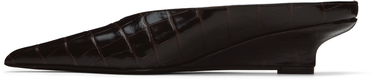 Superge in čevlji TOTEME Sharp Croco-Embossed Wedge Mules Rjava | 251-WAS0179-LE0076, 2