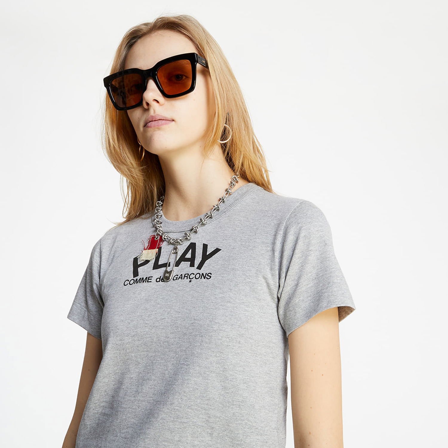 Majica Comme des Garçons PLAY Tee Siva | AZT071 grey, 1