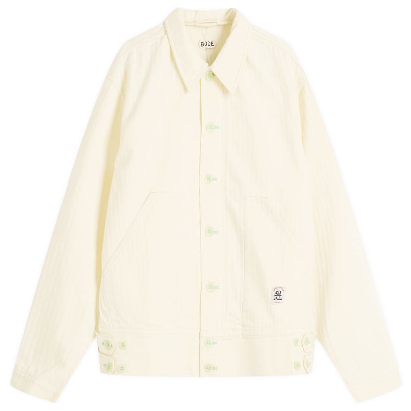 Jakna Bode Greenskeeper Knolly Brook Jacket, Size Medium Bela | MRS25JA006-IVR