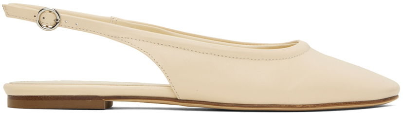 Modni dodatki Aeyde Aeyde Dani Slingback Flats Bež | A11-FL-MNLR08FL15-SS24-100-007