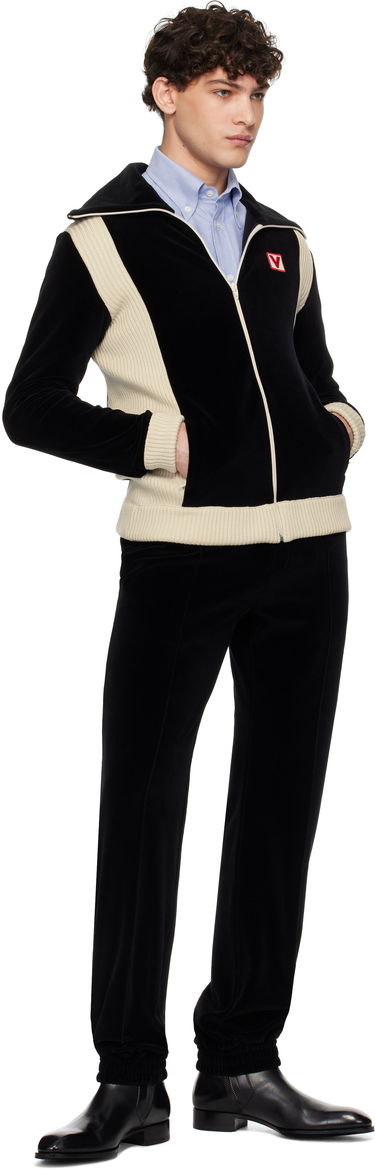 Hlače Valentino 'Chez ' Patch Sweatpants Črna | 6V3MD05AARD, 3