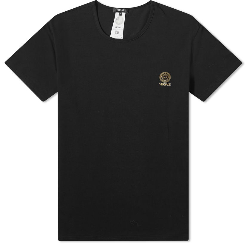 Majica Versace Men's Medusa Lounge Tee Black Črna | AUU01005-1A10011-A1008